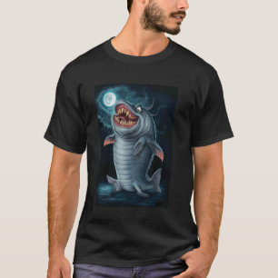 T-shirt Creepy Halloween Fish Spooky Scary Maison Hantée O