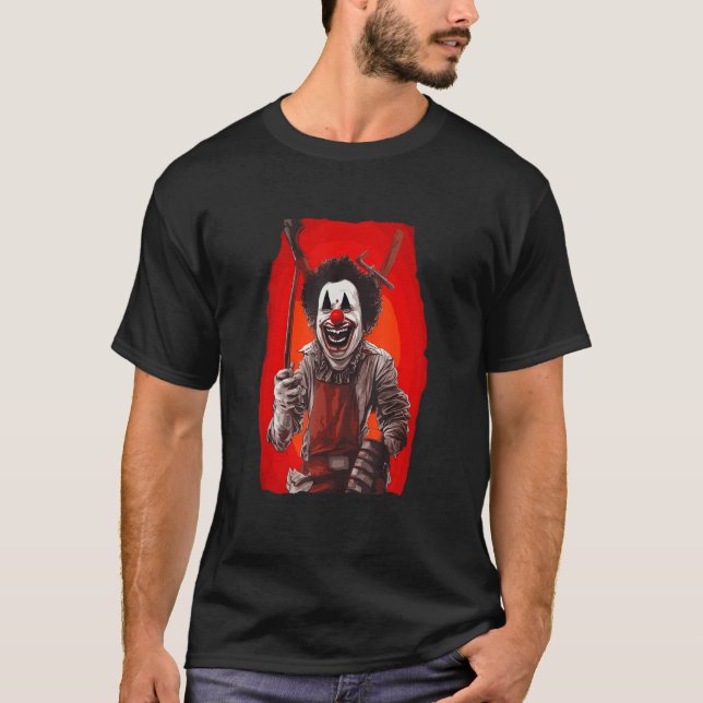T-shirt Creepy Horror Clown (Devant)
