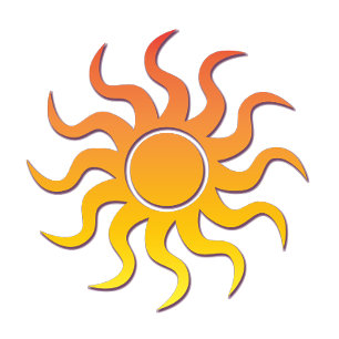 T-shirt Creepy Orange Sun Running   Art Étrange