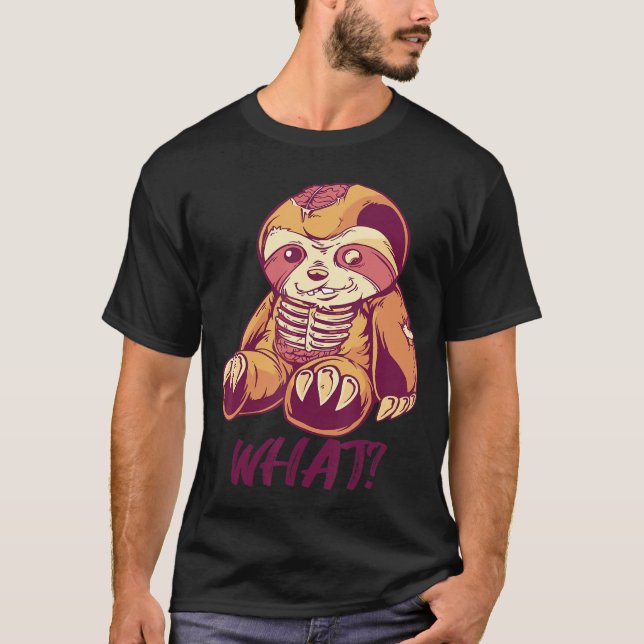 T-shirt Creepy Sloth Horror Murderous Sloths What funny (Devant)