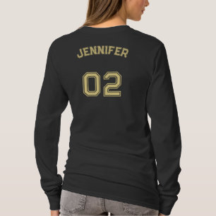T-shirt Créer un nom de joueur Numéro de Jersey Long Sleev