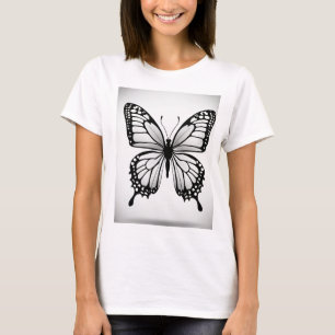 T-shirt Créer un Papillon noir et blanc
