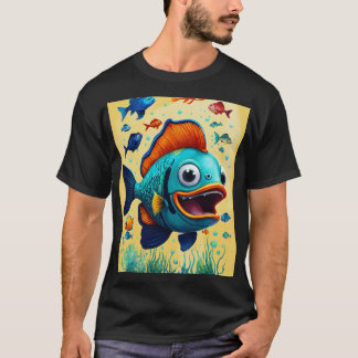 T-shirt créer un poisson qui parle pour une marque de t-sh