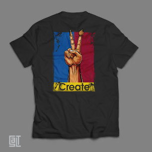 T-shirt Créer un signe de paix à la main pour l'art inspir