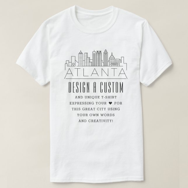 T-shirt Créer Un Thème Personnalisé Atlanta, Georgia (Design devant)