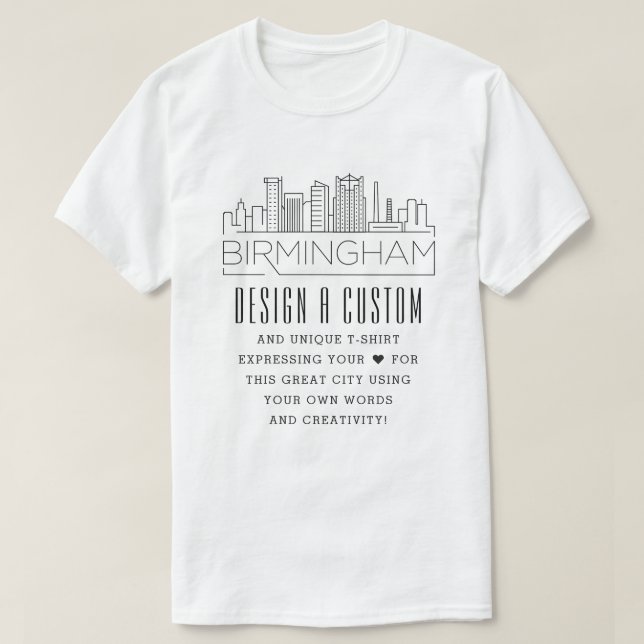 T-shirt Créer Un Thème Personnalisé Birmingham, Alabama (Design devant)