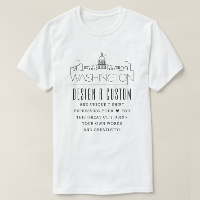 T-shirt Créer un thème Washington DC personnalisé (Design devant)
