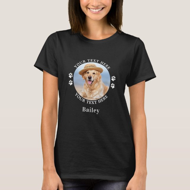 T-shirt Créer votre propre animal de compagnie Nom photo N (Devant)