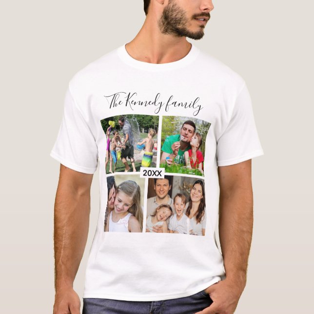 T-shirt Créer votre propre collection de photos Vacances d (Devant)