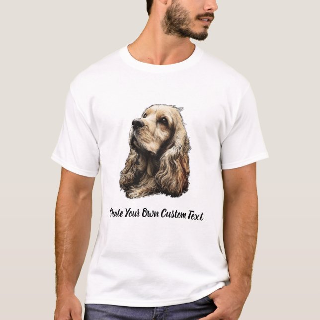T-shirt Créer votre propre Spaniel Cocker Américain person (Devant)
