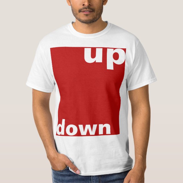 T-shirt Créez simplement "rectangle rouge vers le haut" +  (Devant)
