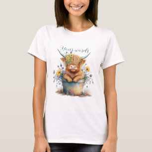 T-shirt Créez vos propres Fleurs sauvages et Bull des Spri