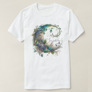 T-shirt Créez Votre Propre Boho Fleur Sauvage Lierre Lune