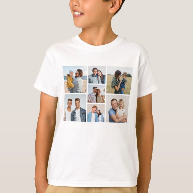 T-shirt Créez votre propre collection de 7 photos (Devant)