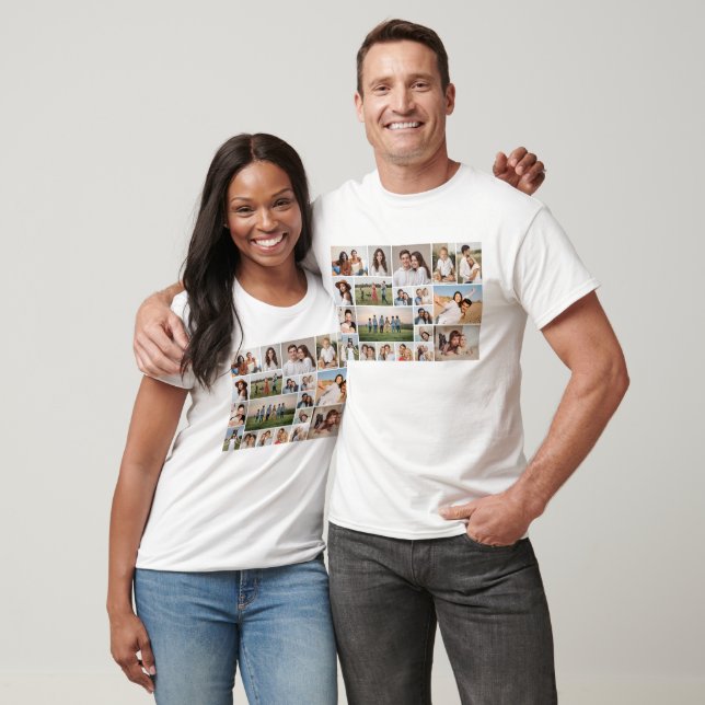 T-shirt Créez votre propre collection de photos 20 Unisex (Unisexe)