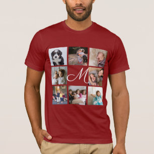 T-shirt Créez votre propre collection de photos 8 Monogram