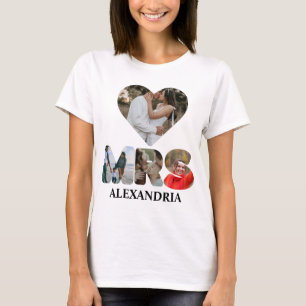 T-shirt Créez votre propre couple Mr et Mrs photo Matching
