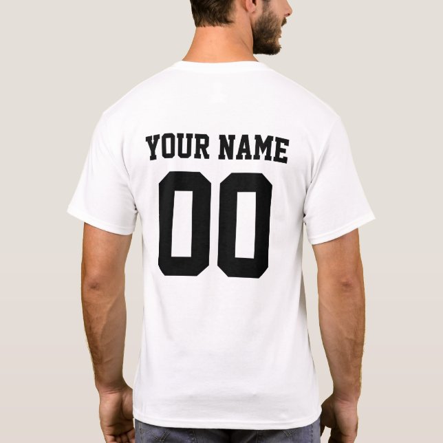 T-shirt Créez votre propre équipe sportive personnalisée J (Dos)