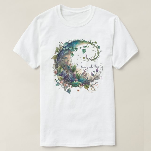 T-shirt Créez votre propre Fleur sauvage Boho Ivy Moon (Design devant)