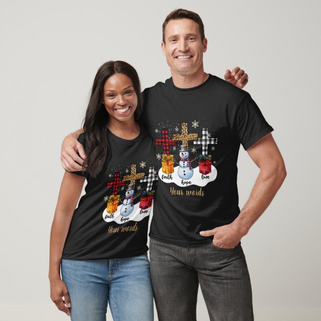 T-shirt Créez votre propre foi Hope Love Christmas (Unisexe)