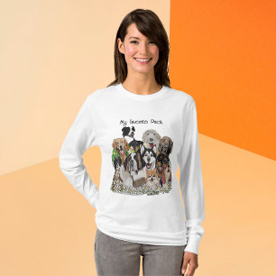 T-shirt Créez votre propre modèle de pack de chien heureux