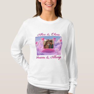 T-shirt Créez votre propre modèle de photo de cœur romanti