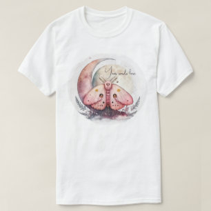 T-shirt Créez Votre Propre Moth Lune Rose