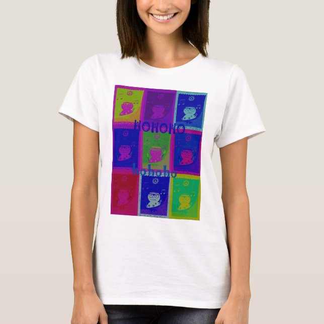 T-shirt Créez votre propre Père Noël HoHoho Pop Art spécia (Devant)