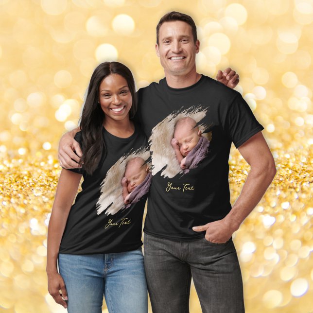 T-shirt Créez votre propre photo personnalisée et votre te (Create Your Own Custom Photo and Text Dark T-Shirt)