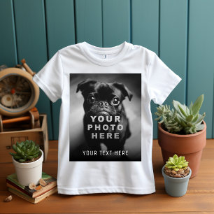 T-shirt Créez votre propre photo simple et texte personnal