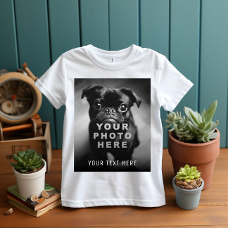 T-shirt Créez votre propre photo simple et texte personnal
