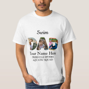 T-shirt Créez votre propre sport papa photo collage natati