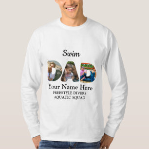T-shirt Créez votre propre sport papa photo collage natati