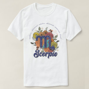 T-shirt Créez votre propre starry Floral Scorpio Zodiac