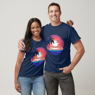 T-shirt Créez votre propre Sunset Tropical Retro Art