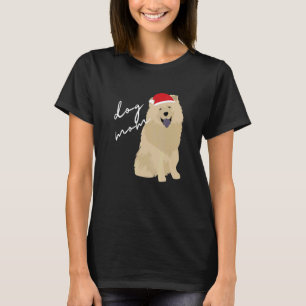 T-shirt Crème Chow Chow Chien Maman Noël