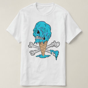 T-shirt Crème de glace à bulle-gomme goutte crâne