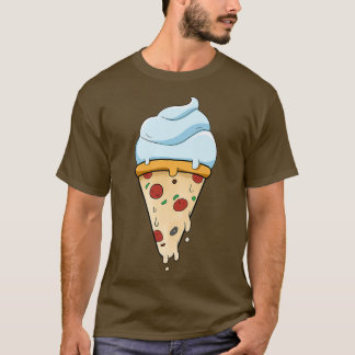 T-shirt Crème De Glace Et Pizza 