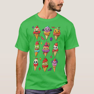 T-shirt Crème de glace Halloween drôle saison Éffrayante
