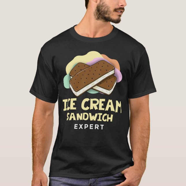 T-shirt Crème de glace Sandwich Recette de gâteaux-cadeaux (Devant)
