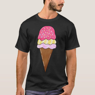 T-SHIRT CRÈME GLACE ROSE
