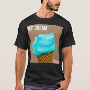 T-shirt Crème glacée avec macro gaufre