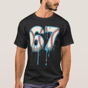 T-shirt Crème Glacée Baseball Dégoulinante 67 Six Sept Mèm