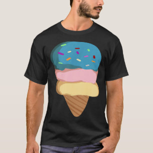 T-shirt Crème glacée Cone Crème glacée Pour Filles & Femme