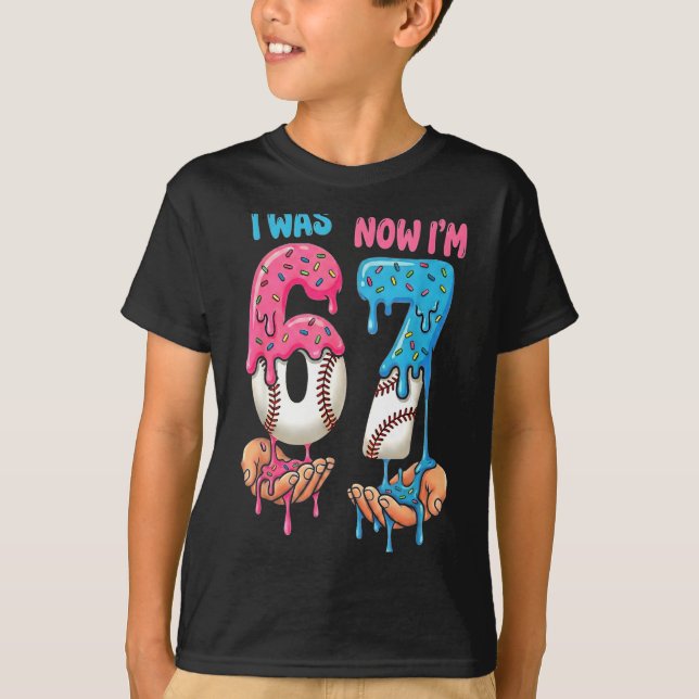 T-shirt Crème glacée de baseball j'avais 6 ans maintenant  (Devant)
