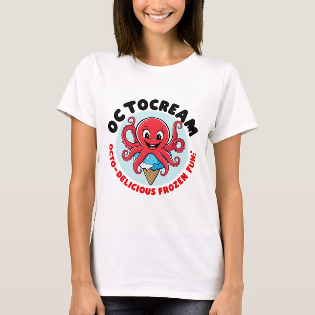 T-shirt Crème glacée d'octopus (Devant)