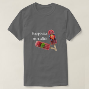 T-shirt crème glacée fraise gris foncé
