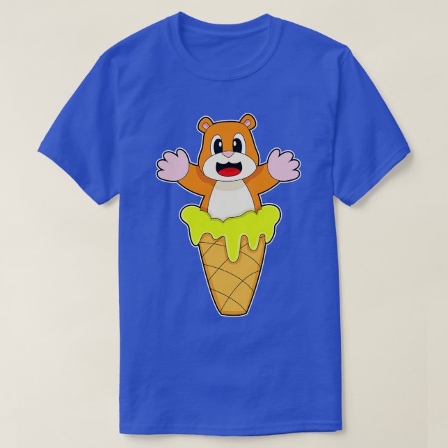 T-shirt Crème glacée Hamster Waffe (Design devant)