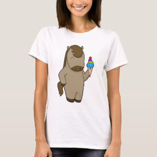 T-shirt Crème glacée Horse gaufre