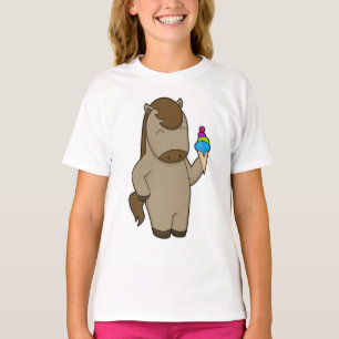 T-shirt Crème glacée Horse gaufre